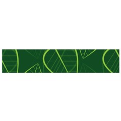 Vector Seamless Green Leaf Pattern Flano Scarf (small)