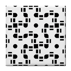 Black And White Pattern Tile Coasters by Simbadda