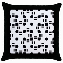 Black And White Pattern Throw Pillow Case (black) by Simbadda