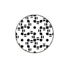 Black And White Pattern Hat Clip Ball Marker (10 Pack) by Simbadda