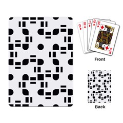 Black And White Pattern Playing Card by Simbadda