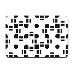 Black And White Pattern Small Doormat  by Simbadda