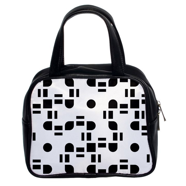 Black And White Pattern Classic Handbags (2 Sides)