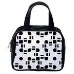 Black And White Pattern Classic Handbags (2 Sides) Back