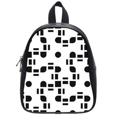 Black And White Pattern School Bags (small)  by Simbadda