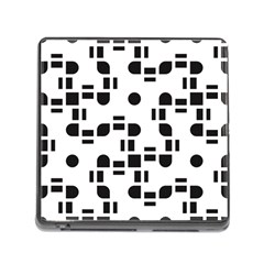 Black And White Pattern Memory Card Reader (square) by Simbadda