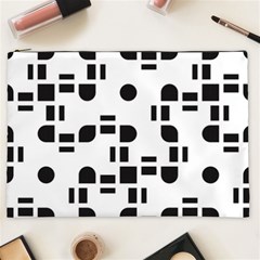 Black And White Pattern Cosmetic Bag (xxl)  by Simbadda