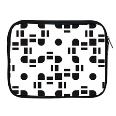 Black And White Pattern Apple Ipad 2/3/4 Zipper Cases by Simbadda