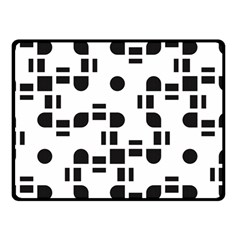 Black And White Pattern Double Sided Fleece Blanket (small)  by Simbadda