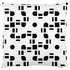 Black And White Pattern Large Flano Cushion Case (two Sides) by Simbadda