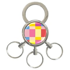 Colorful Squares Background 3-ring Key Chains by Simbadda