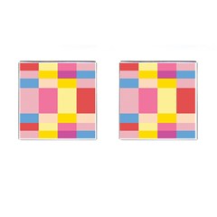 Colorful Squares Background Cufflinks (square) by Simbadda