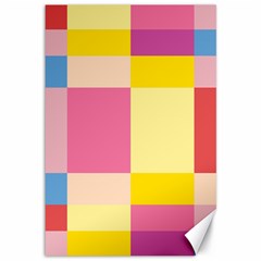 Colorful Squares Background Canvas 12  X 18   by Simbadda