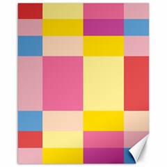 Colorful Squares Background Canvas 16  X 20   by Simbadda