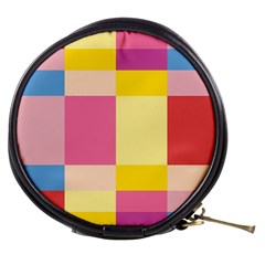 Colorful Squares Background Mini Makeup Bags by Simbadda