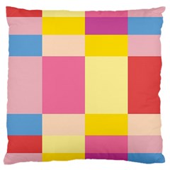 Colorful Squares Background Large Cushion Case (two Sides) by Simbadda