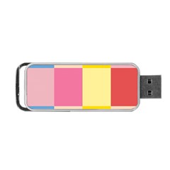 Colorful Squares Background Portable Usb Flash (one Side) by Simbadda