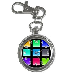 Colorful Background Squares Key Chain Watches by Simbadda