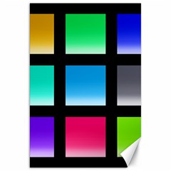 Colorful Background Squares Canvas 20  X 30   by Simbadda