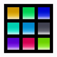 Colorful Background Squares Medium Glasses Cloth (2-side) by Simbadda