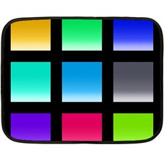 Colorful Background Squares Fleece Blanket (mini) by Simbadda