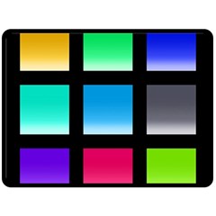 Colorful Background Squares Fleece Blanket (large)  by Simbadda