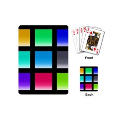 Colorful Background Squares Playing Cards (mini)  by Simbadda