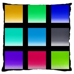 Colorful Background Squares Large Cushion Case (one Side) by Simbadda