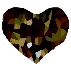 Crystallize Background Large 19  Premium Flano Heart Shape Cushions by Simbadda