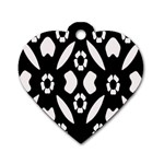 Abstract Background Pattern Dog Tag Heart (One Side) Front