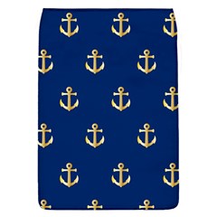 Gold Anchors On Blue Background Pattern Flap Covers (l)  by Simbadda