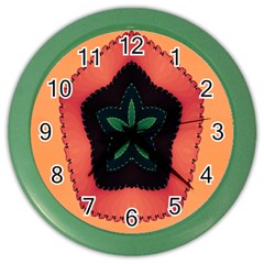 Fractal Flower Color Wall Clocks by Simbadda