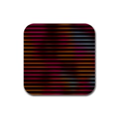 Colorful Venetian Blinds Effect Rubber Square Coaster (4 Pack)  by Simbadda