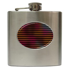 Colorful Venetian Blinds Effect Hip Flask (6 Oz) by Simbadda