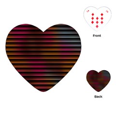 Colorful Venetian Blinds Effect Playing Cards (heart) 