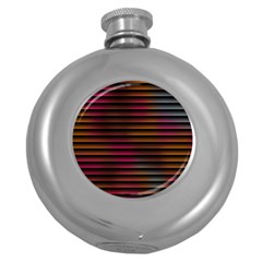 Colorful Venetian Blinds Effect Round Hip Flask (5 Oz) by Simbadda