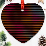 Colorful Venetian Blinds Effect Heart Ornament (Two Sides) Front