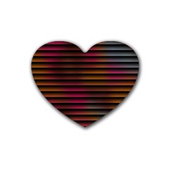 Colorful Venetian Blinds Effect Heart Coaster (4 Pack)  by Simbadda