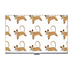 Cute Cats Seamless Wallpaper Background Pattern Business Card Holders by Simbadda