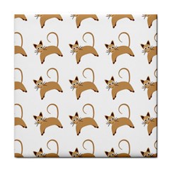 Cute Cats Seamless Wallpaper Background Pattern Face Towel by Simbadda