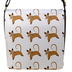 Cute Cats Seamless Wallpaper Background Pattern Flap Messenger Bag (s) by Simbadda