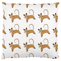 Cute Cats Seamless Wallpaper Background Pattern Standard Flano Cushion Case (one Side) by Simbadda