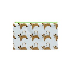 Cute Cats Seamless Wallpaper Background Pattern Cosmetic Bag (xs) by Simbadda