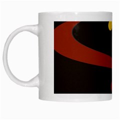 Peacock Abstract Fractal White Mugs by Simbadda