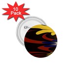 Peacock Abstract Fractal 1.75  Buttons (10 pack) Front