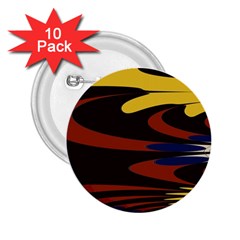 Peacock Abstract Fractal 2 25  Buttons (10 Pack)  by Simbadda