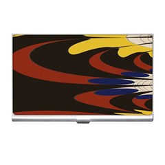 Peacock Abstract Fractal Business Card Holders by Simbadda