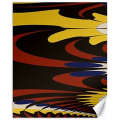 Peacock Abstract Fractal Canvas 16  X 20   by Simbadda