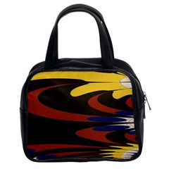 Peacock Abstract Fractal Classic Handbags (2 Sides) by Simbadda