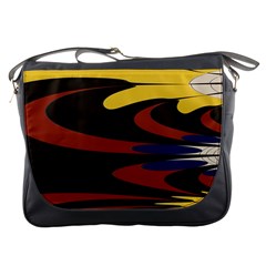 Peacock Abstract Fractal Messenger Bags by Simbadda